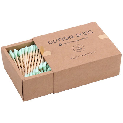 200PCS/Box Double Head Cotton Swab Women Makeup Cotton Bamboo Sticks Ears Cleaning Health Care Cleaning Tool - My Store