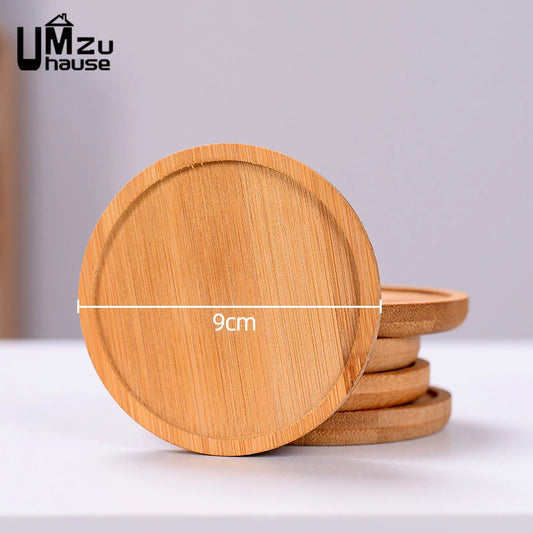 4PCS Ceramic Succulent Planters with Drainage Holes Bamboo Tray White Cactus Flower Pots Modern Home Indoor Garden Decoration - My Store