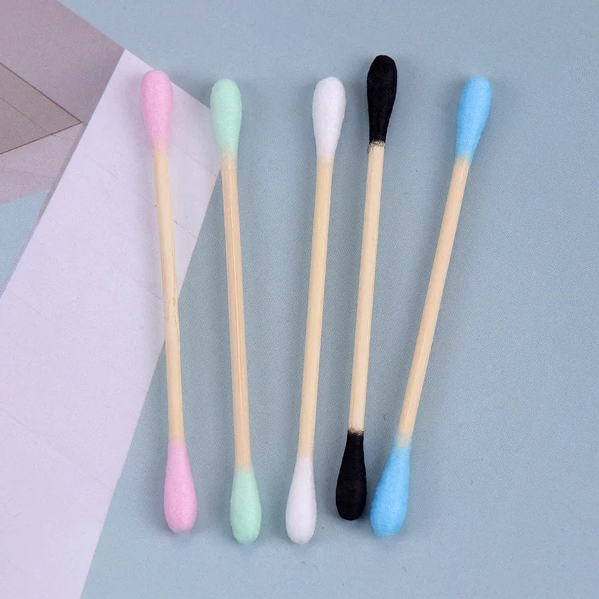 200PCS/Box Double Head Cotton Swab Women Makeup Cotton Bamboo Sticks Ears Cleaning Health Care Cleaning Tool - My Store